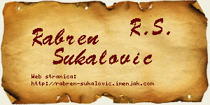 Rabren Šukalović vizit kartica